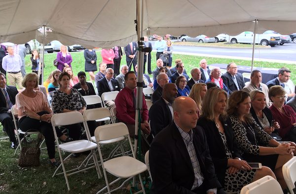 Crowd at groundbreaking ceremony included elected officials, community leaders and members of the R.C. Durr YMCA board of directors and staff