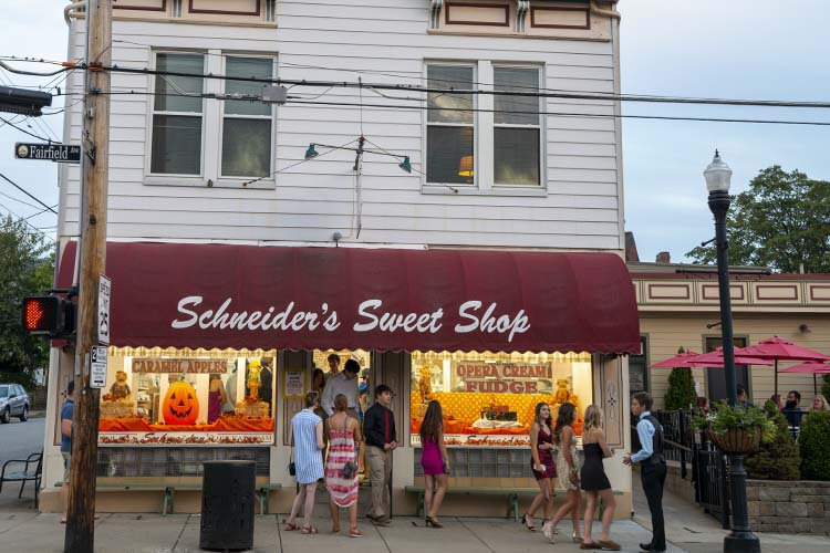 Schneider's Sweet Shop, established in 1939.