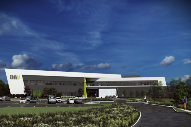 A rendering of the new headquarters, which was designed by Champlin Architecture.