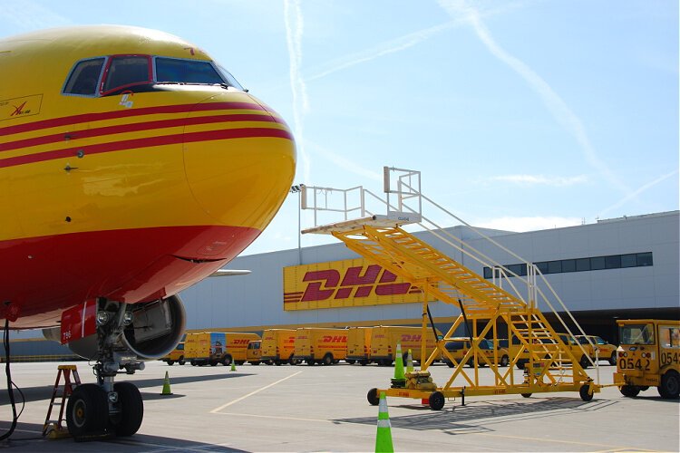 DHL operates its main North American air hub at CVG.