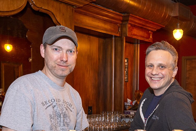 Second Sight Spirits owners Rick Couch, left, and Carus Waggoner.