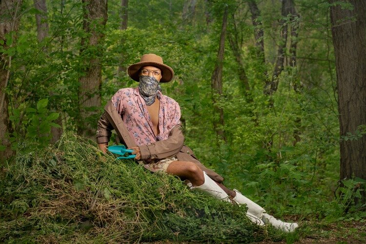 Anthony Buchanan as a stylish apocolyptic gardener