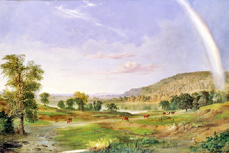 Robert S. Duncanson's "Landscape with Rainbow" is the first painting by a Black artist to hang in the White House.