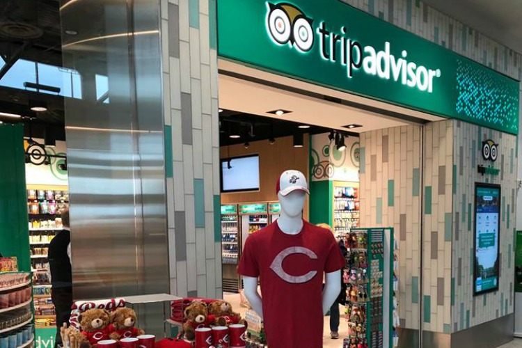 The new TripAdvisor store at CVG sells items from the region.